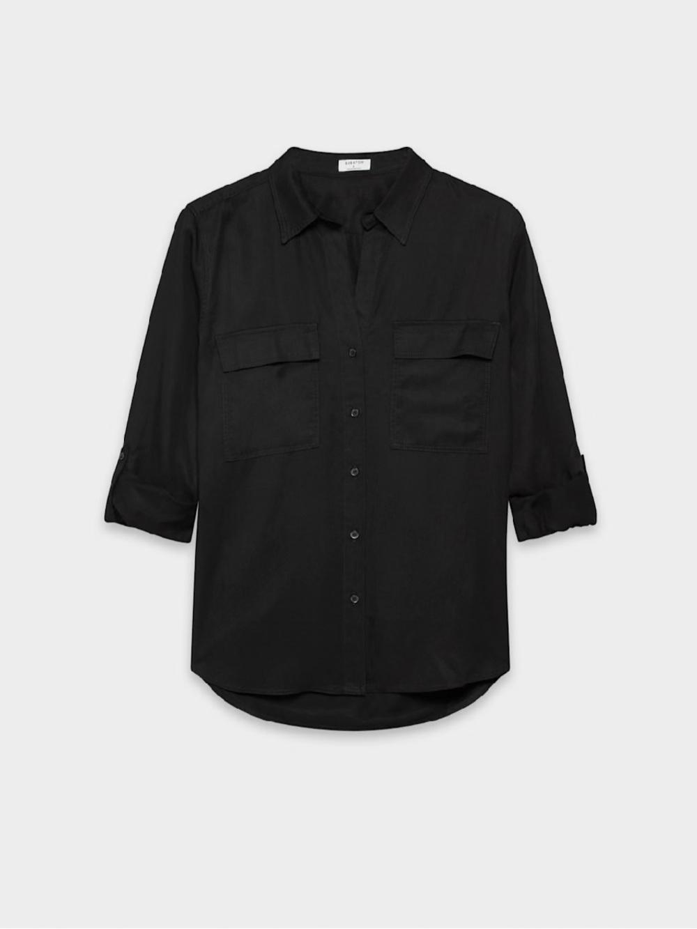 Babaton Black Button-Up Utility Shirt